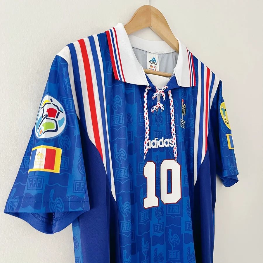 France 1996 Home Shirt (Blue / White / Red)_4