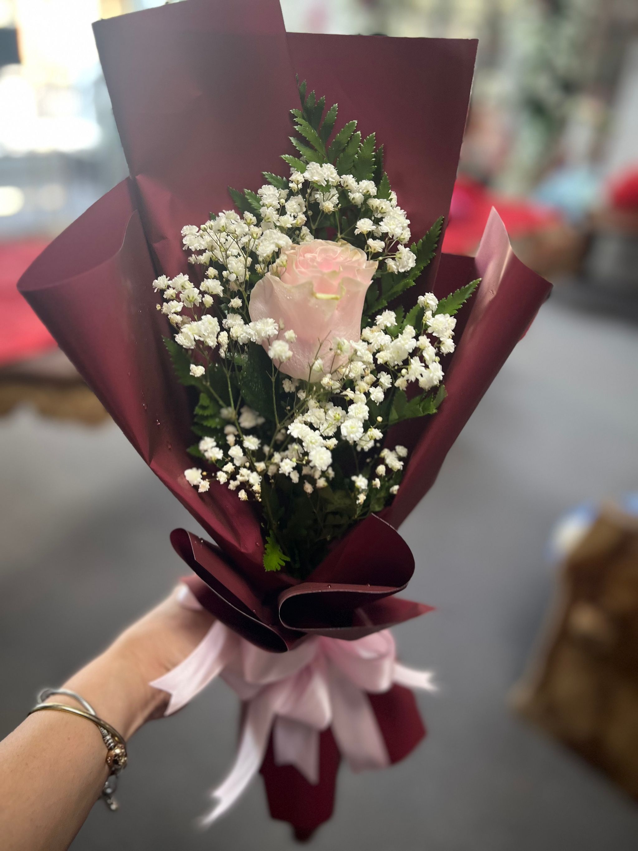 Single Rose Wrapped _0