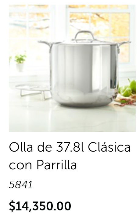 Olla de 37.8 l clásica con parrilla _0