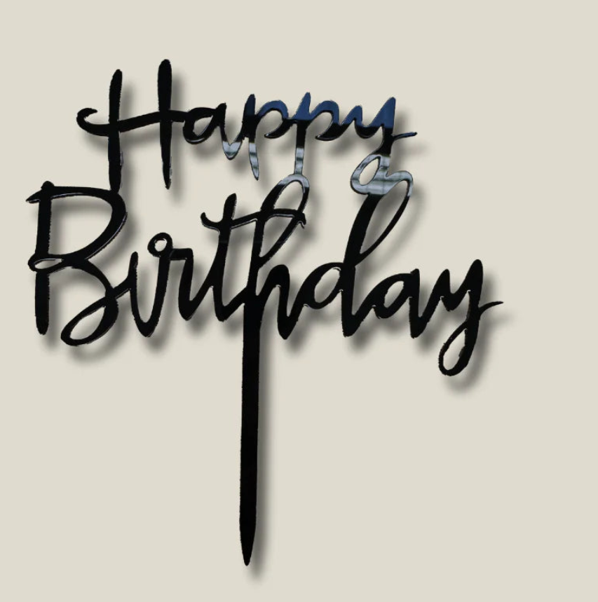 Happy Birthday Cake Topper -Style 01_3