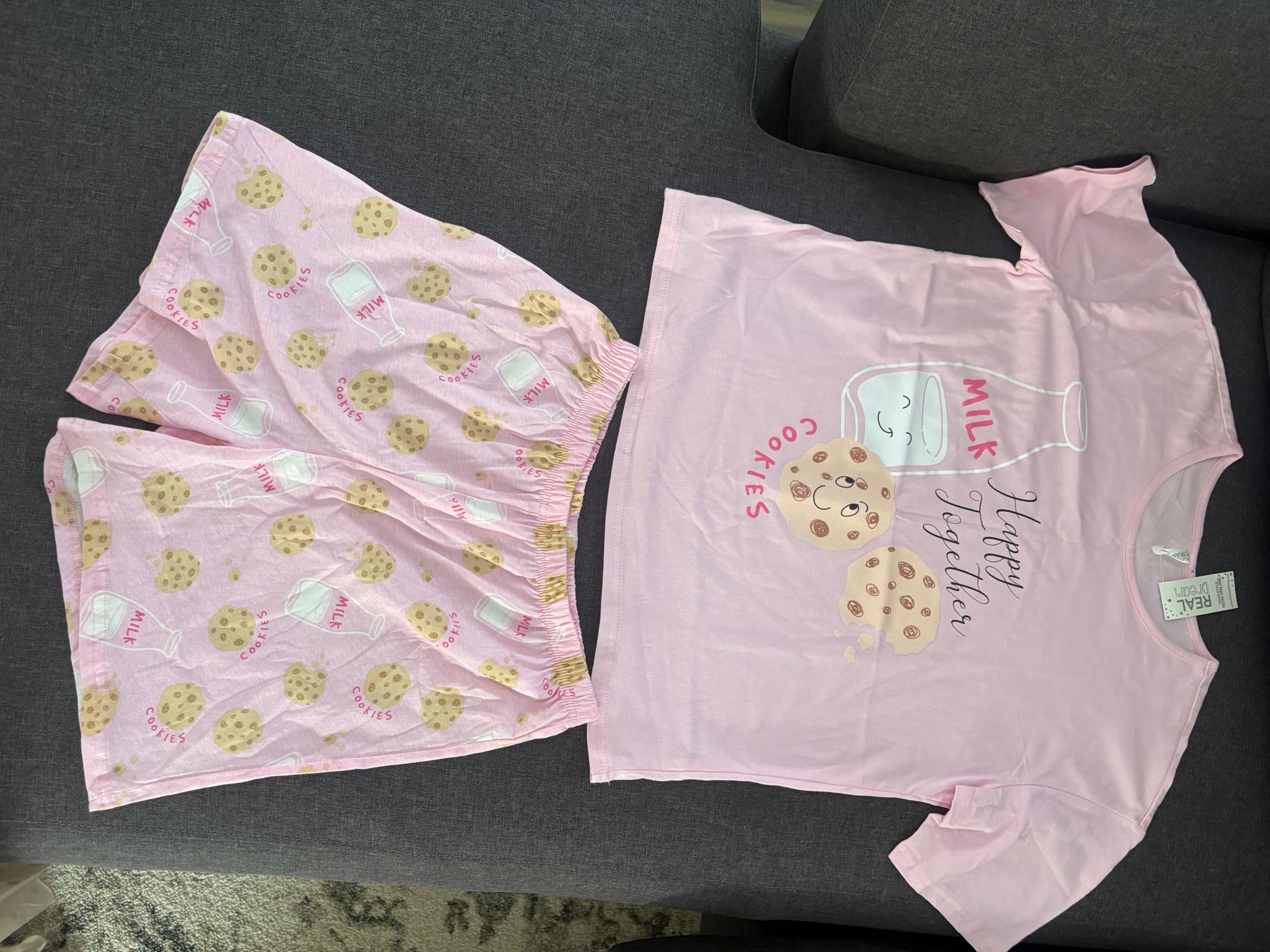 Girls Pink cookies PJ set_1