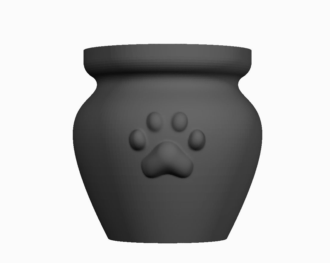 Urn Cat Paw Holder and Lid  _1