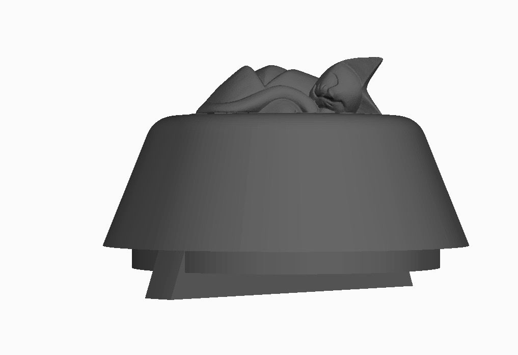 Urn Sleeping Cat Lid and Holder_0