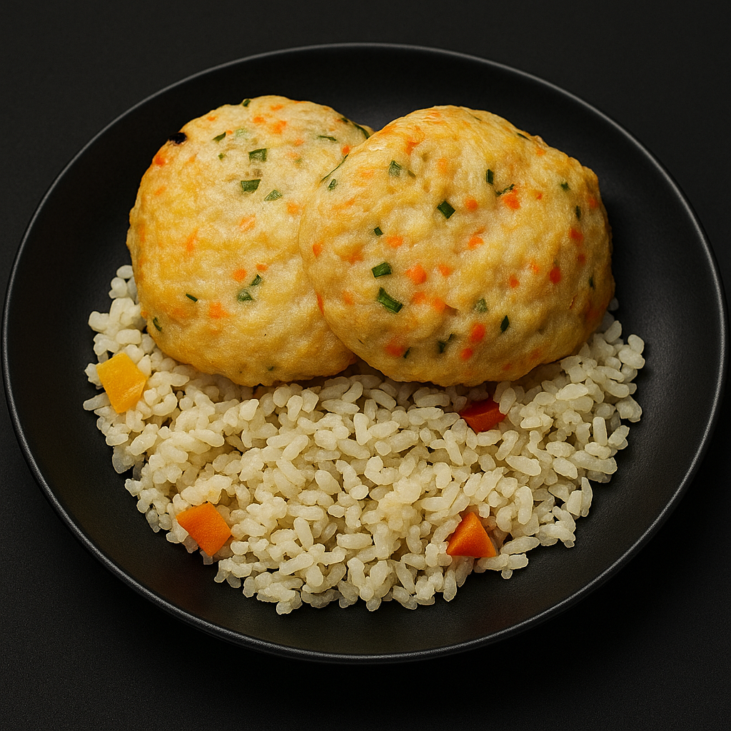 Маффины из белой рыбы с рисом жасмин и овощами_0
