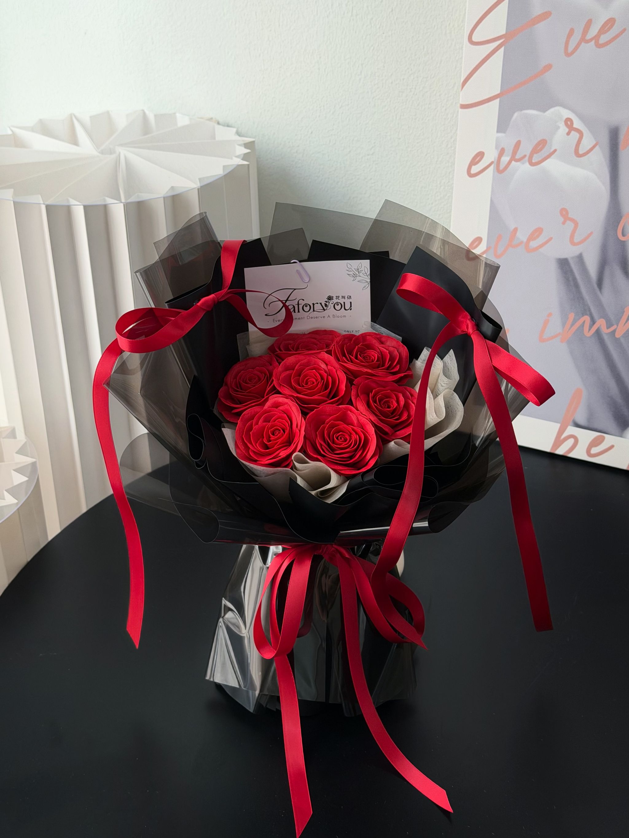  7 Stalk Awakening Soap Rose Bouquet_0