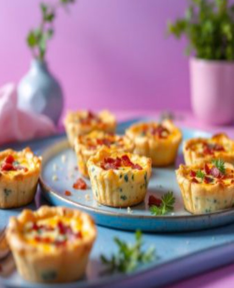 MINI QUICHE Bacon & Blue Cheese_0