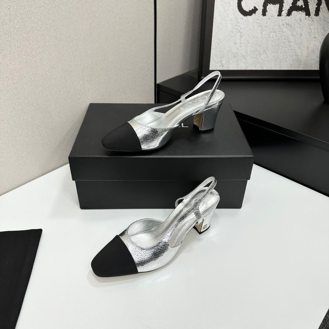 Chanel Cruise 2025/26 Slingbacks Laminated Lambskin & Grosgrain_1
