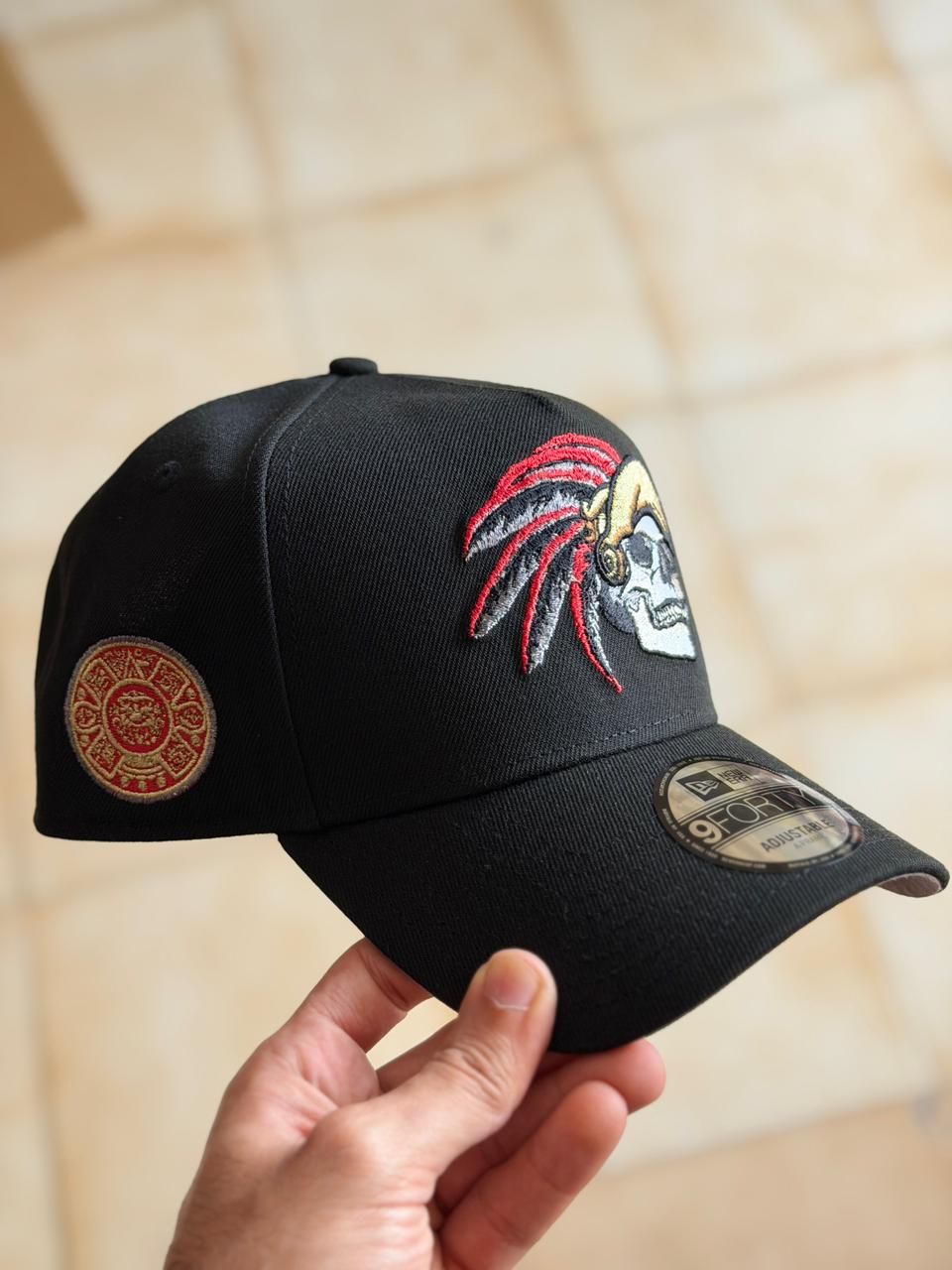 New Era 9Forty - Mexico Aztec Skull Warrior Metallic Black _3