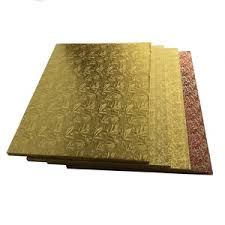 426 CAKE BOARDS -HQ 2MM SQUARE 14X14 GOLD CBG14 _1
