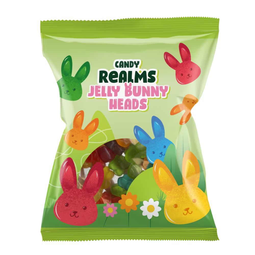 Candy Realms Jelly Bunny Heads 170g_0