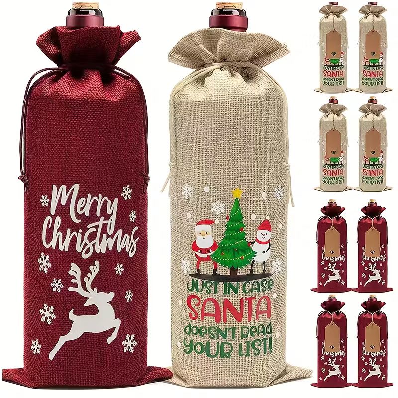Burlap Wine Bottle Bags_0
