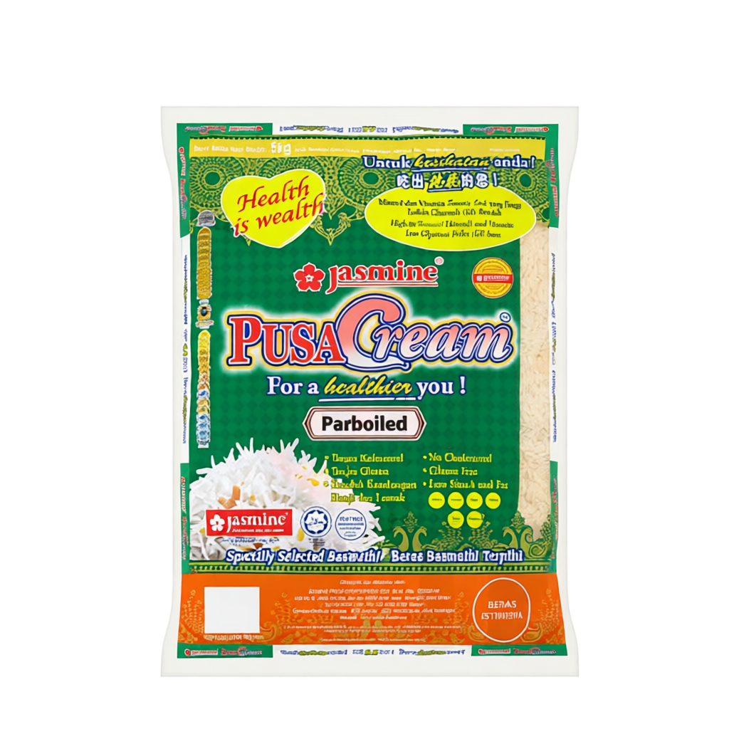 Jasmine Pusa Cream Basmathi Sella Parboiled Rice 5kg_0