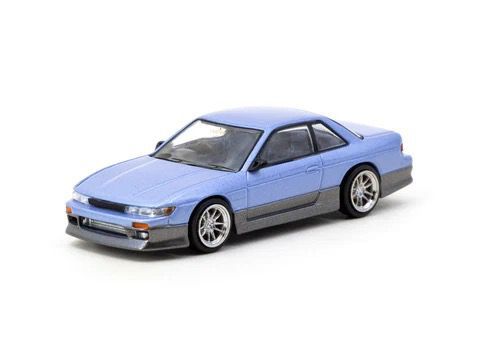 TARMAC WORKS MODEL 1/64 NISSAN SILVIA S13 VERTEX - BLUE/GREY_1