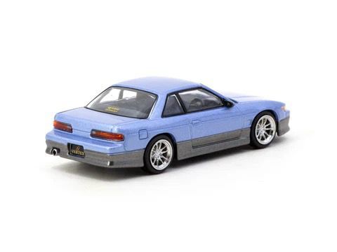 TARMAC WORKS MODEL 1/64 NISSAN SILVIA S13 VERTEX - BLUE/GREY_2