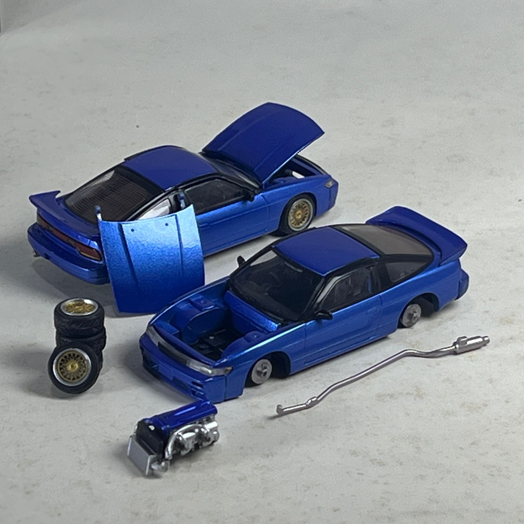 PEAKO MODEL 1/64 NISSAN SILVIA S13 - BLUE_0