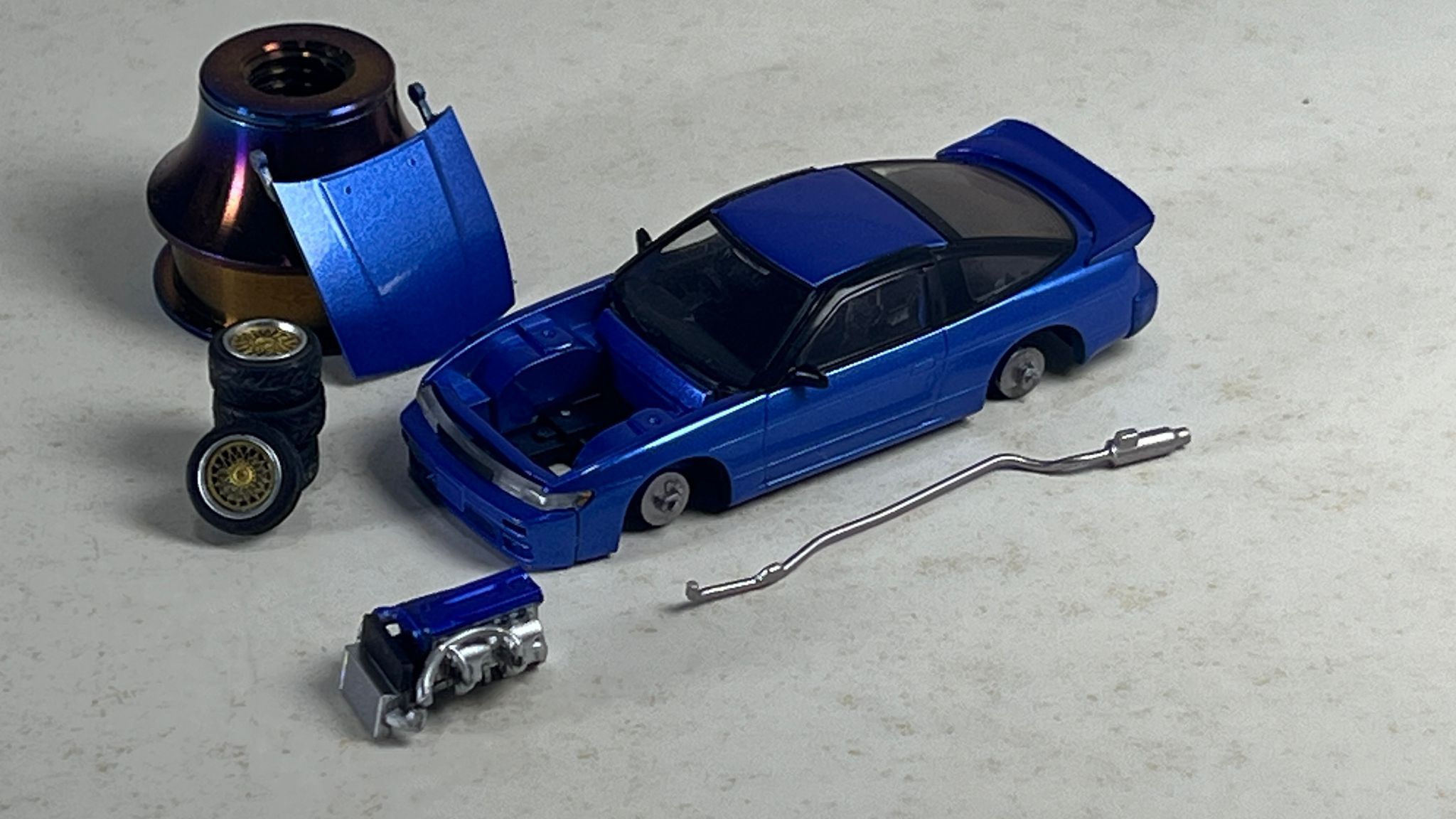 PEAKO MODEL 1/64 NISSAN SILVIA S13 - BLUE_4
