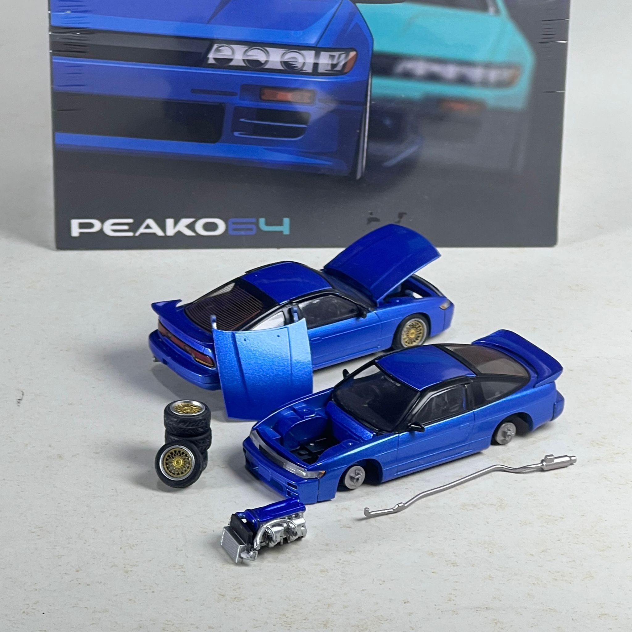 PEAKO MODEL 1/64 NISSAN SILVIA S13 - BLUE_1