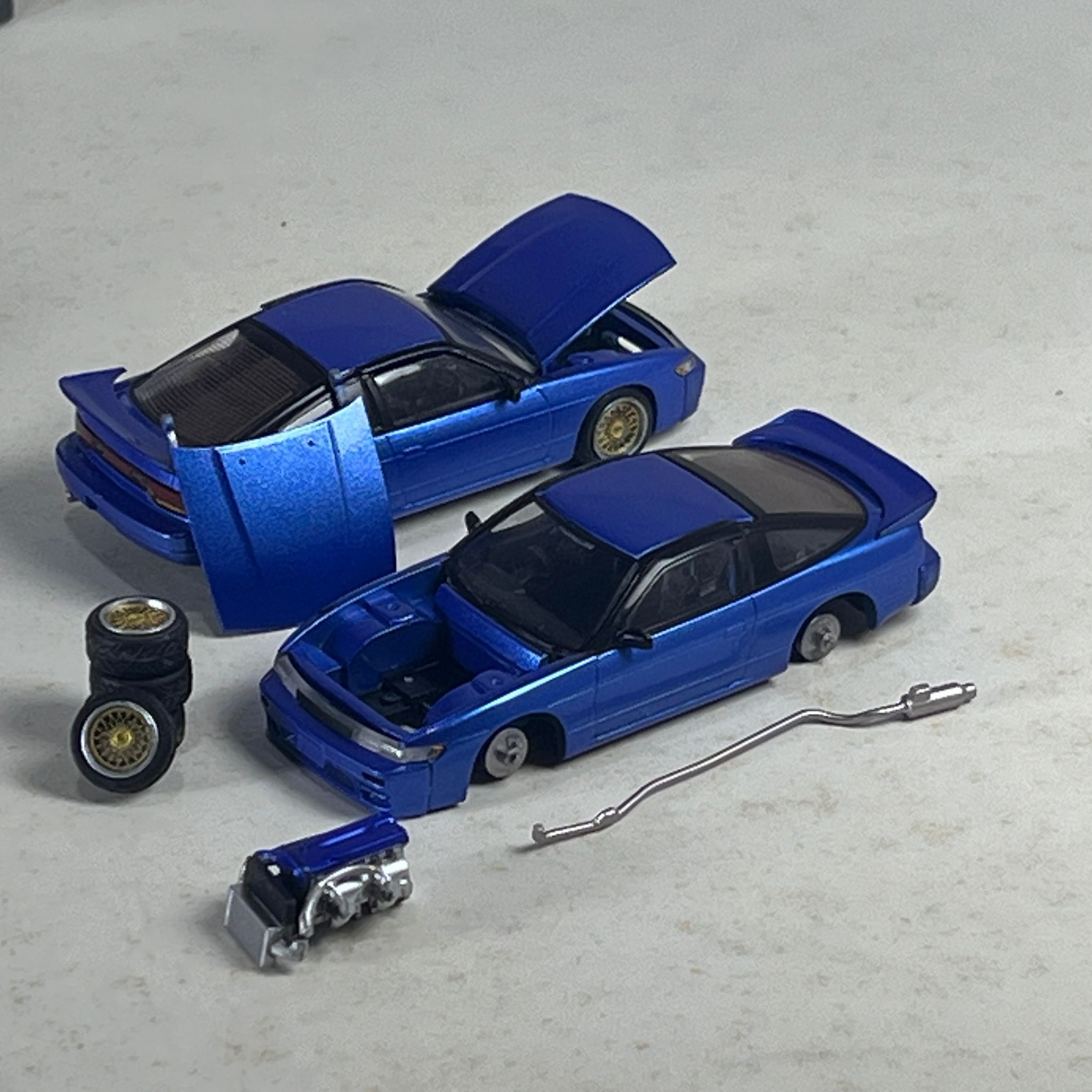 PEAKO MODEL 1/64 NISSAN SILVIA S13 - BLUE_2
