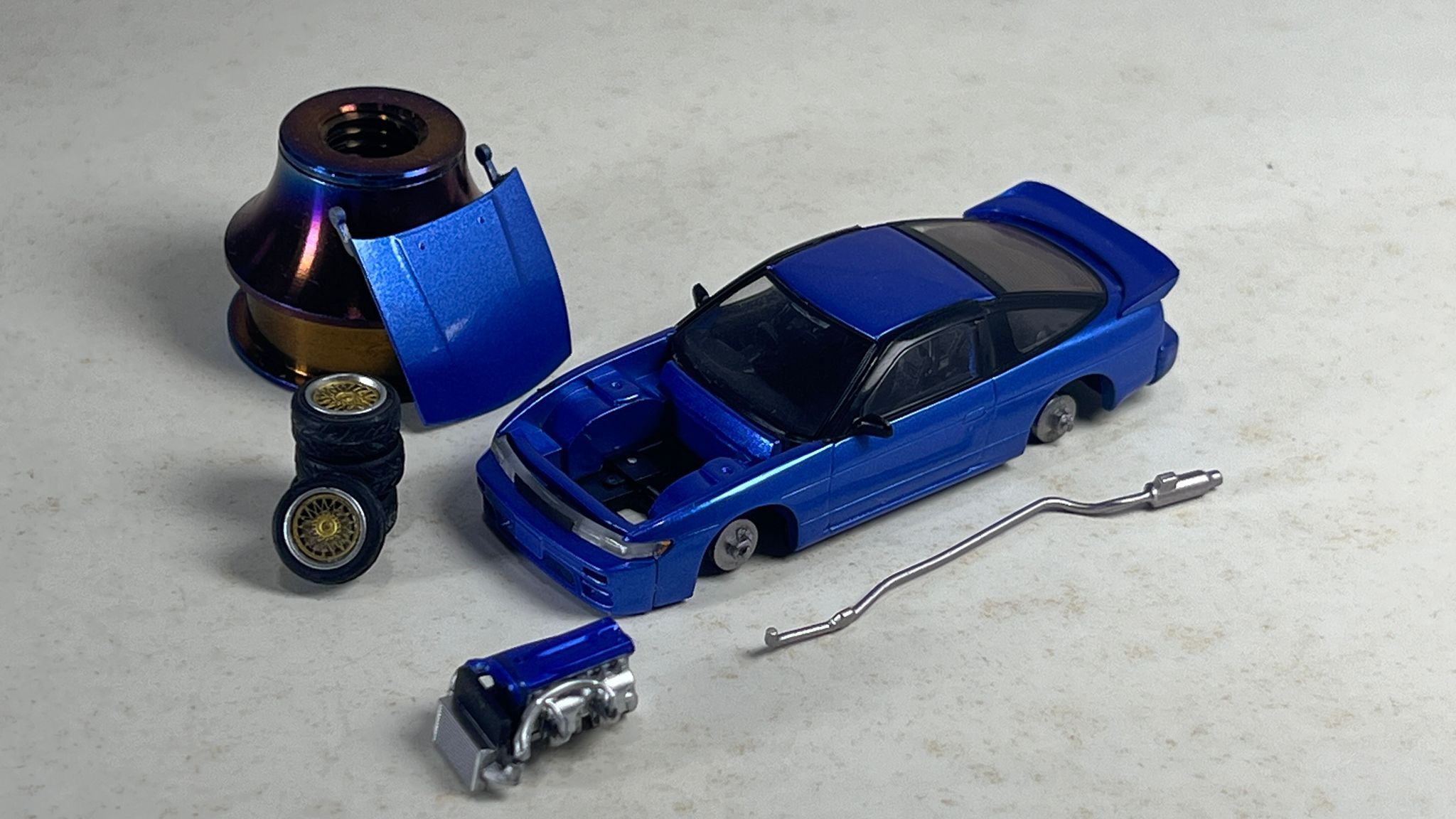 PEAKO MODEL 1/64 NISSAN SILVIA S13 - BLUE_6
