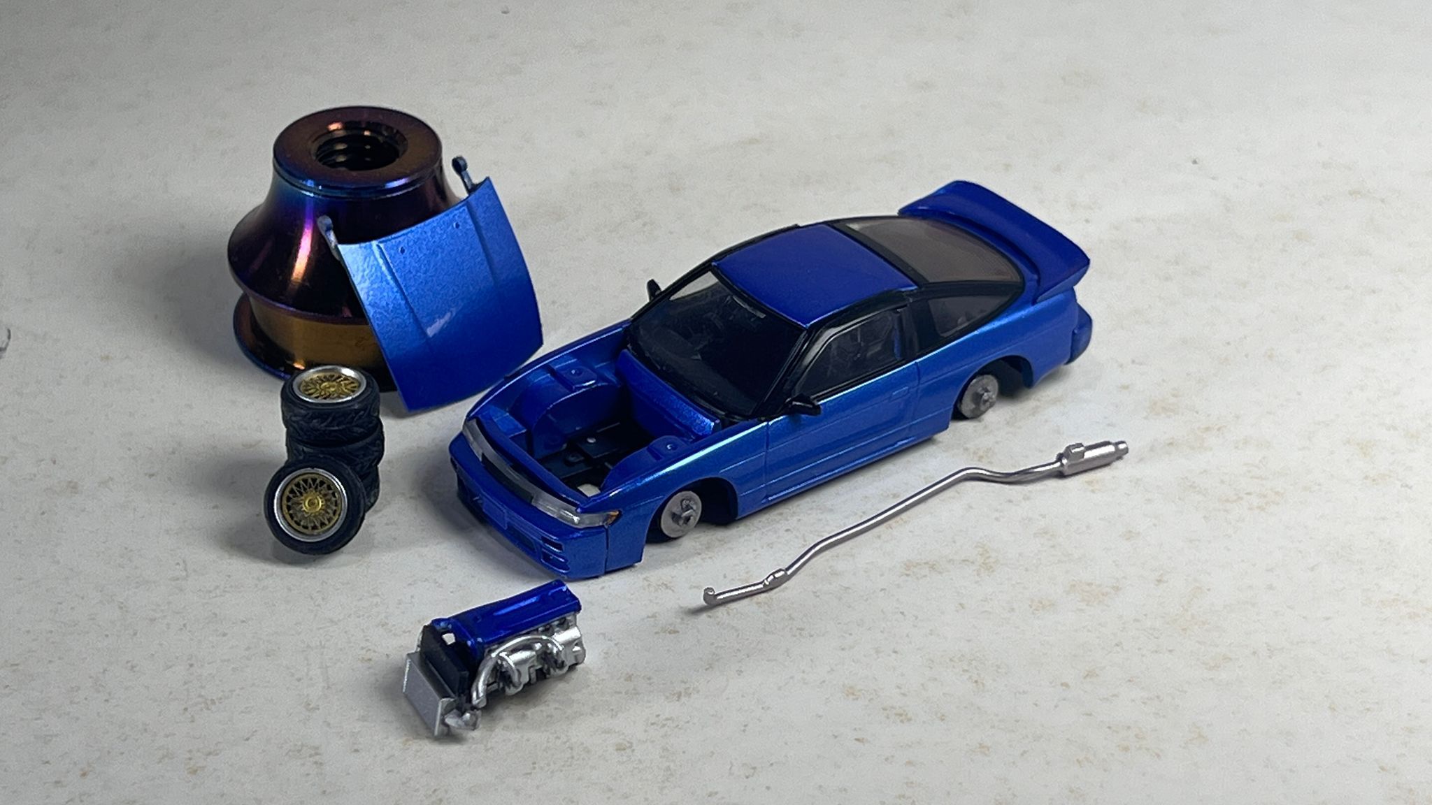 PEAKO MODEL 1/64 NISSAN SILVIA S13 - BLUE_7
