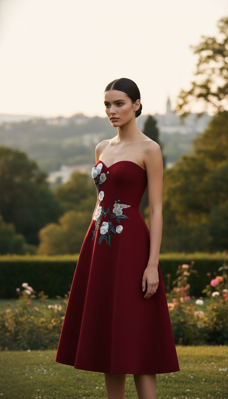 Camelias Japonica on Burgundy _7