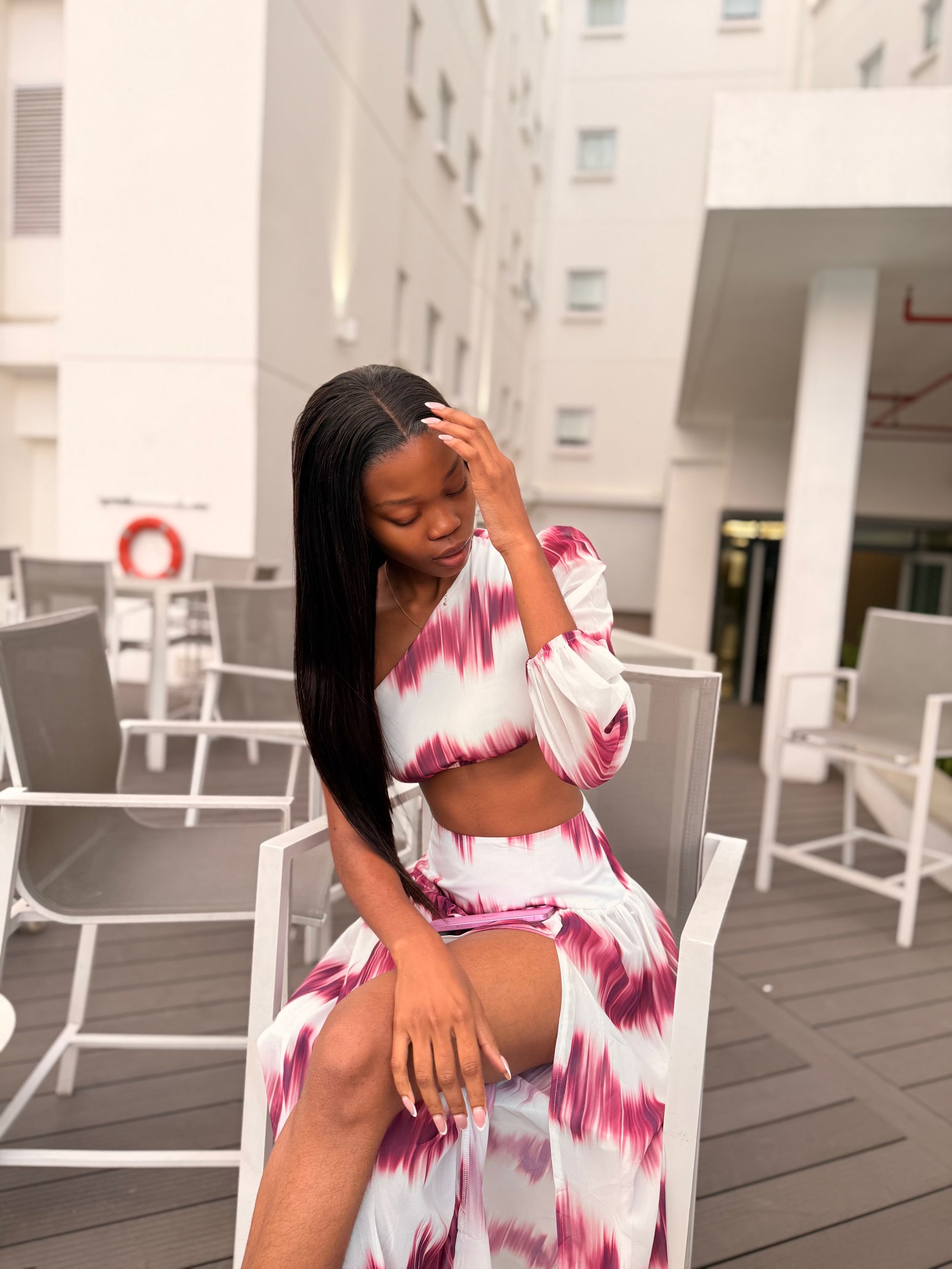 Fuschia split co - ord_2