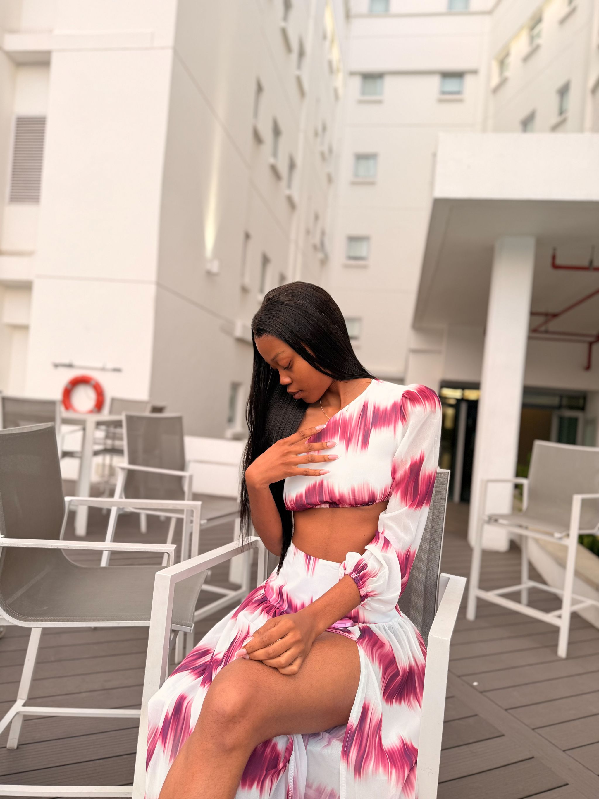 Fuschia split co - ord_3