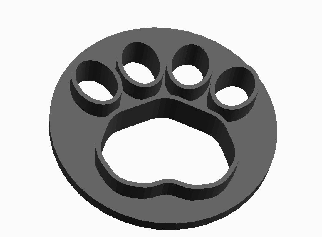 Fondant Paw Print_0