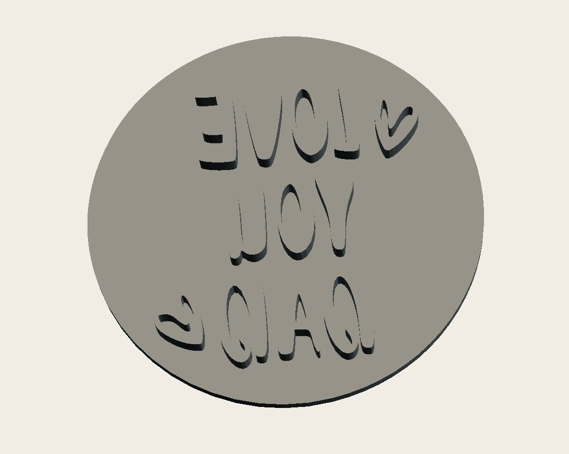 Fondant Love you Dad_0