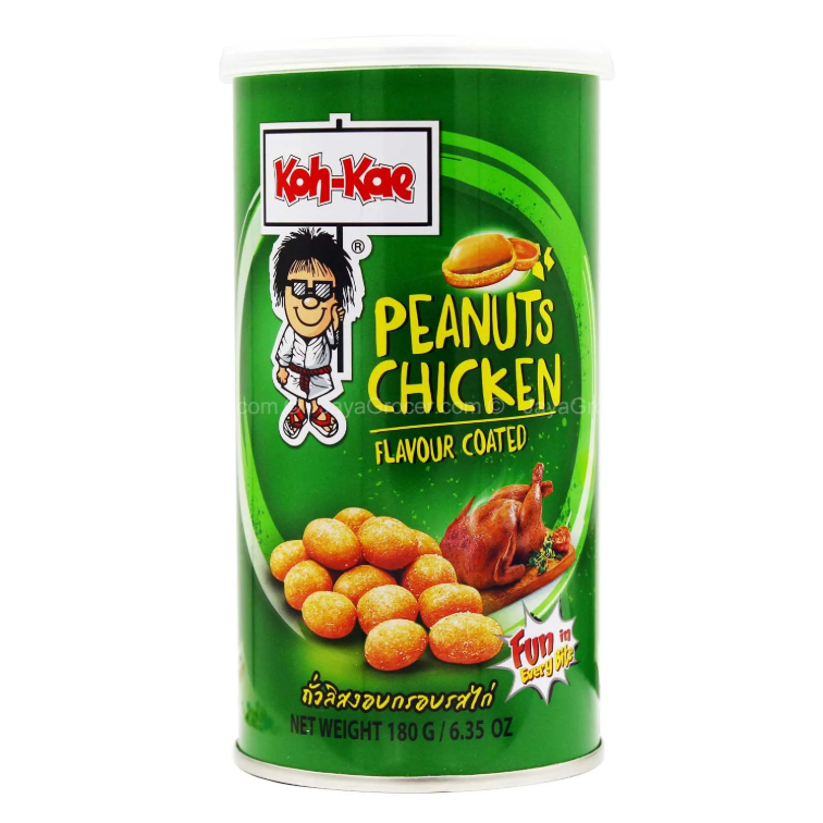 Koh-Kae Chicken Coated Flavour Peanuts 180g x 5cans_0