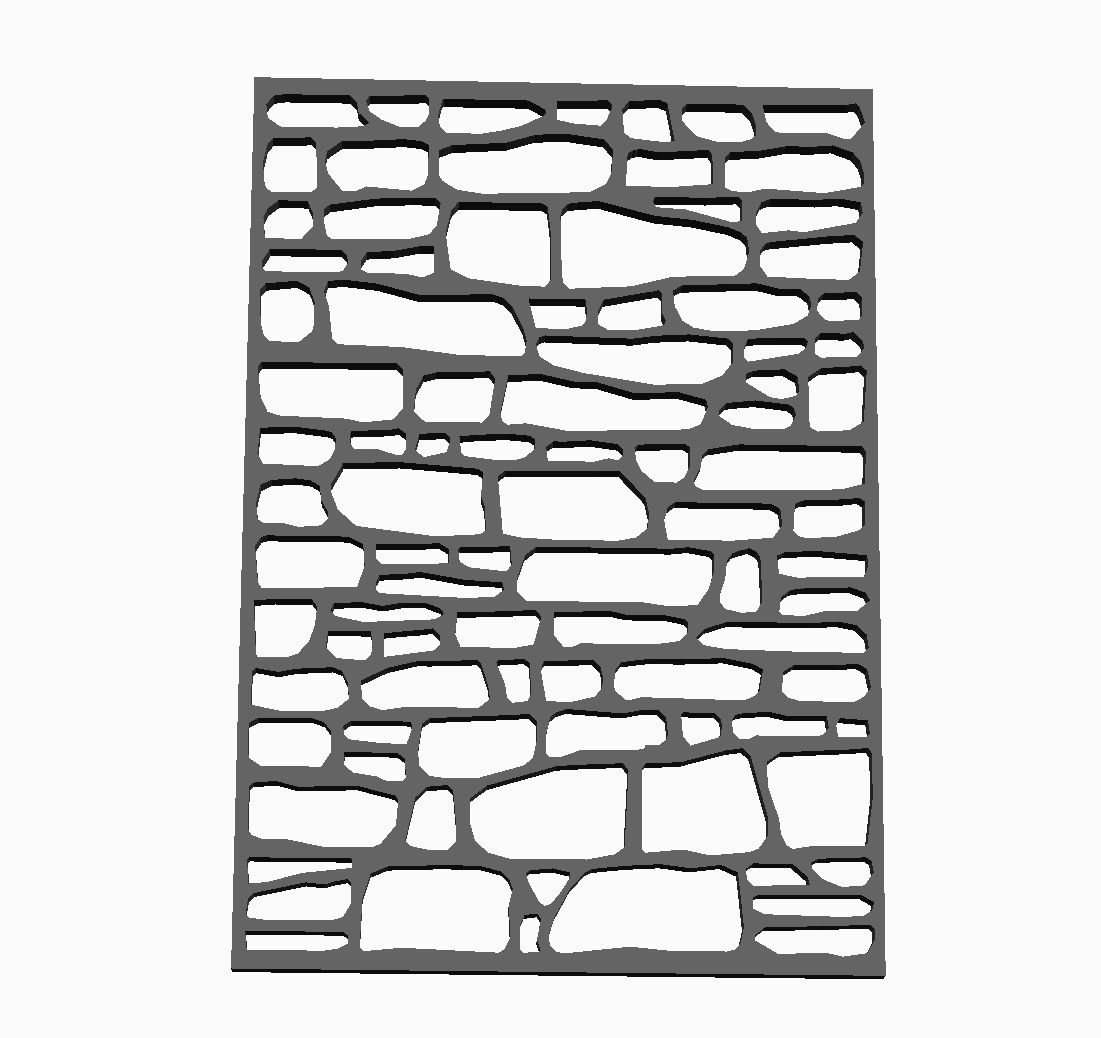 Stone Wall Stensil Cookie Cutter     _0
