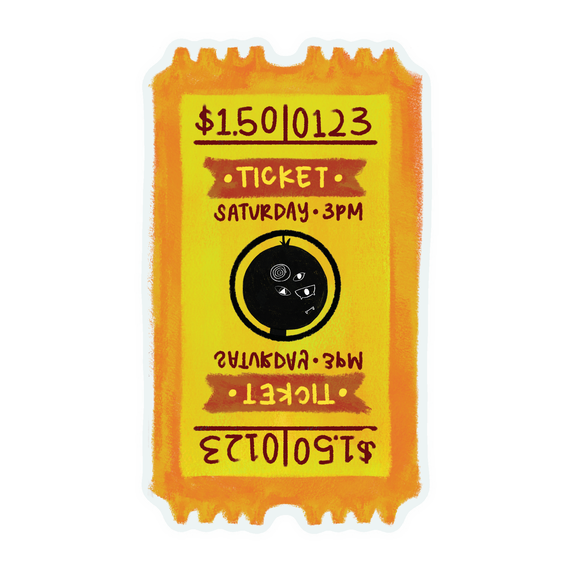 Real Lies Ticket Sticker (4cm)_0