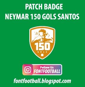 Patch Badge Neymar 150 Gols Santos FC Vector_0