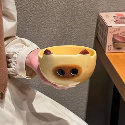 Siamese Cat Ceramic Bowl_0
