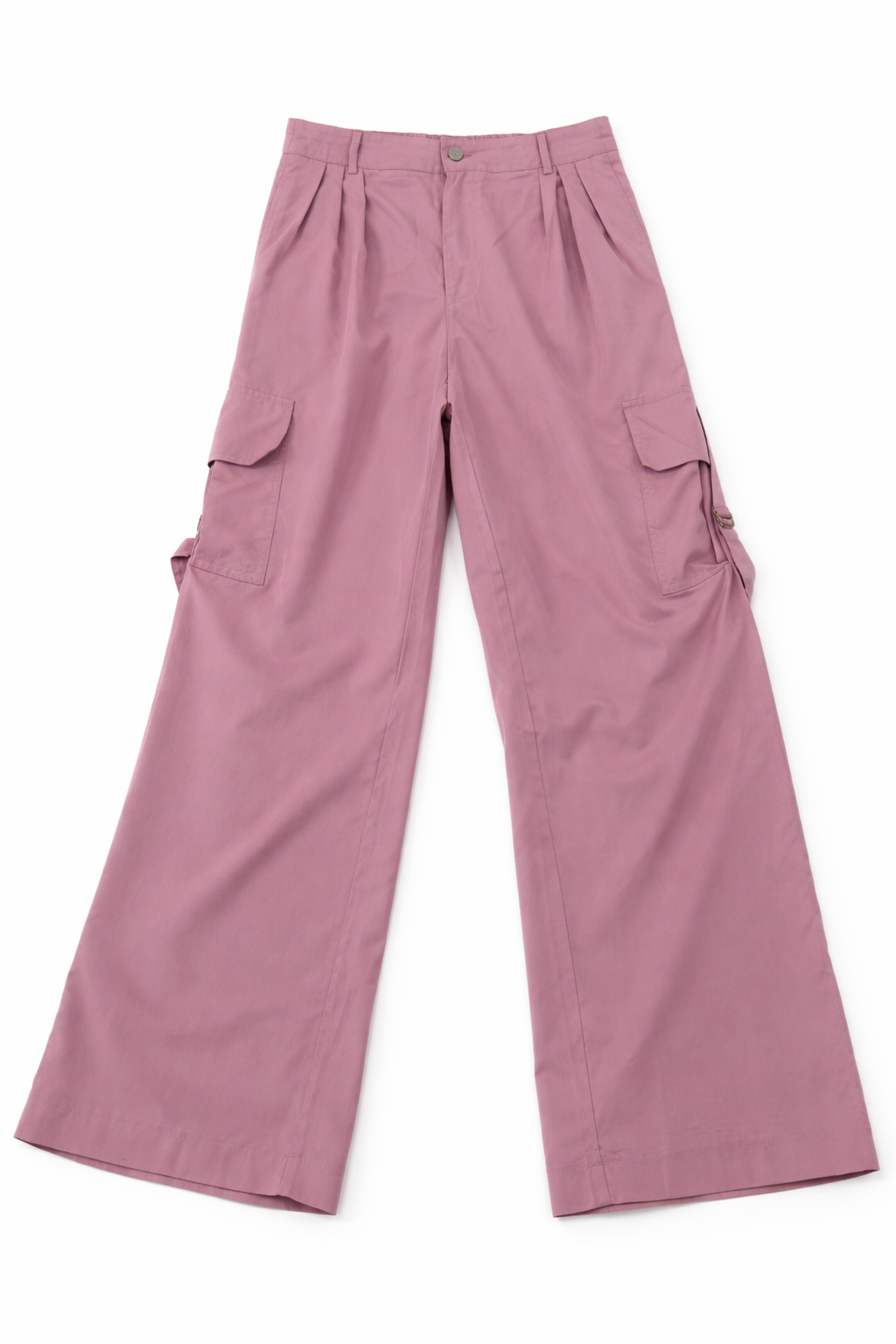 Pantalón Cargo Rosa Empolvado de Tiro Alto - Size XL_0