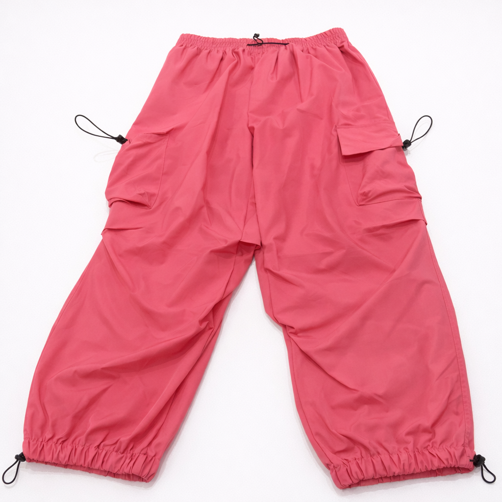 Pantalón Cargo Jogger Rosa con Ajustes - Size L_0