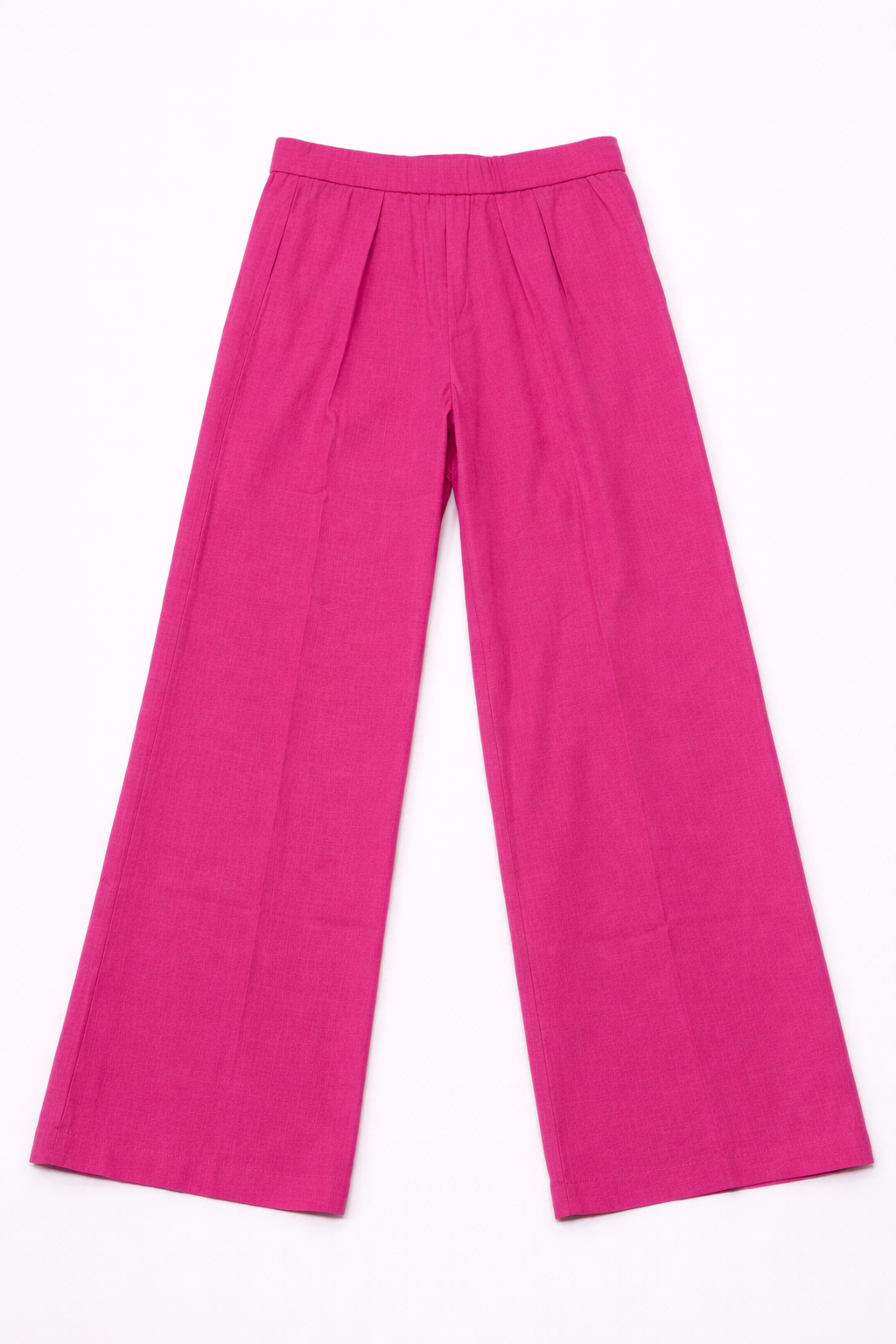 Pantalón Fucsia de Pierna Ancha y Corte Recto - Size M_1