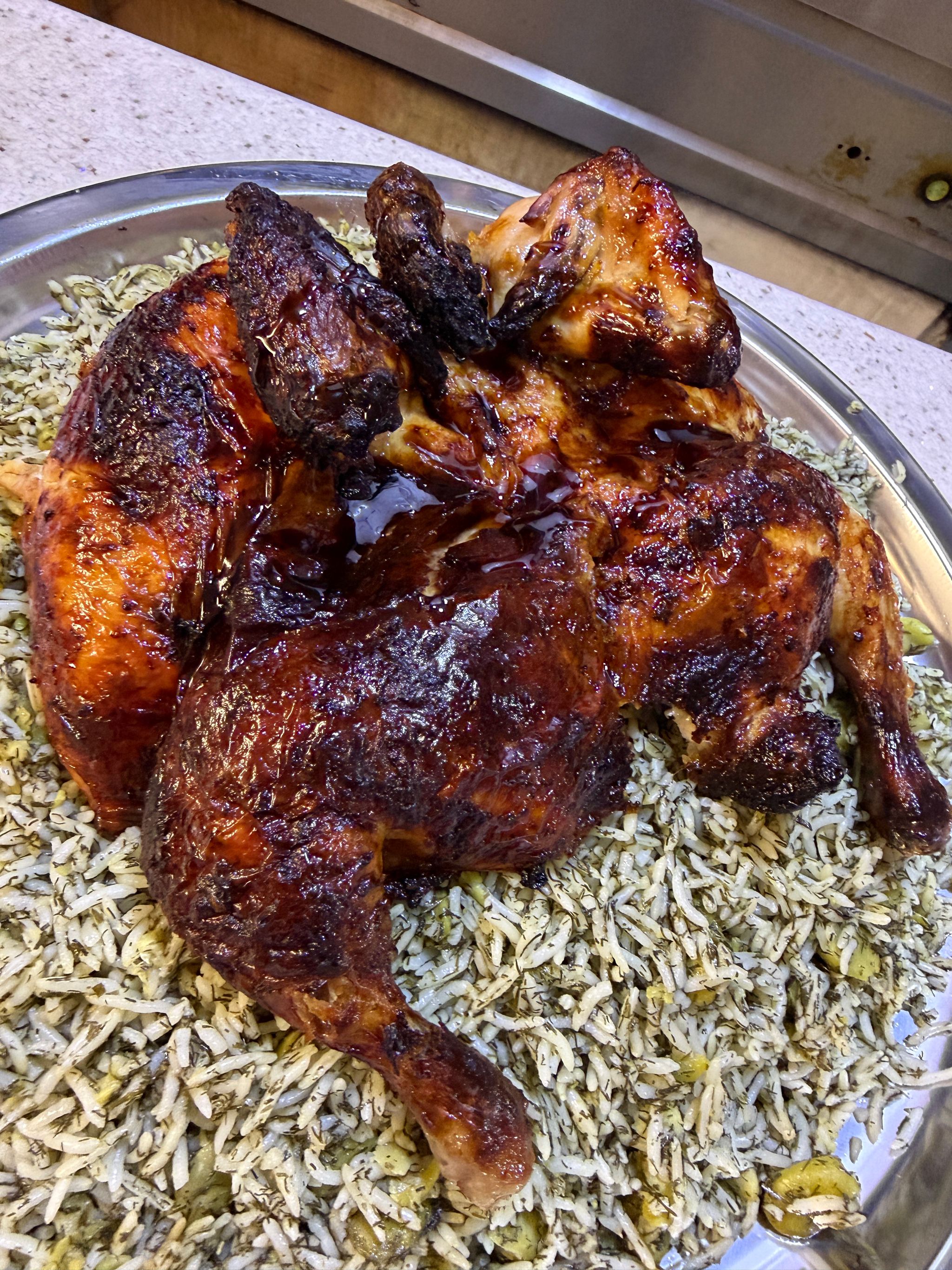 دجاج على تمن باقلاء_0