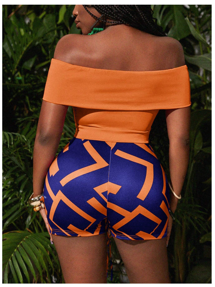 Waist Tie Mini Shorts Set_1