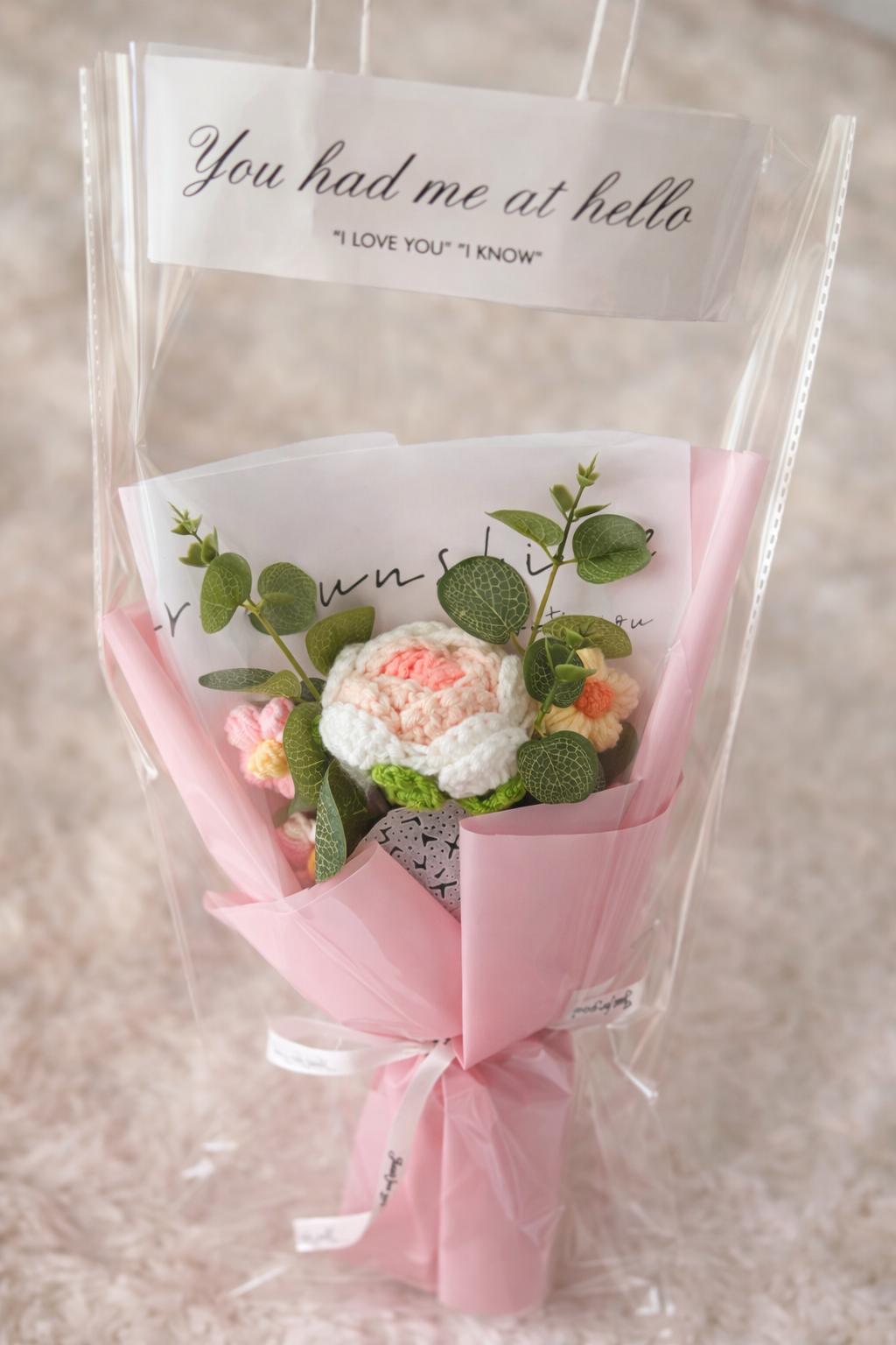 Handmade Crochet Flower Minimalistic Bouquet _0