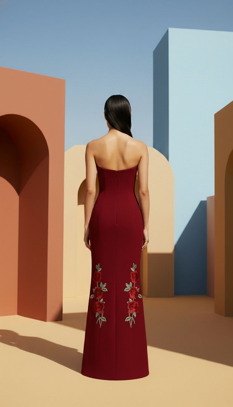 Peonies on Burgundy _3