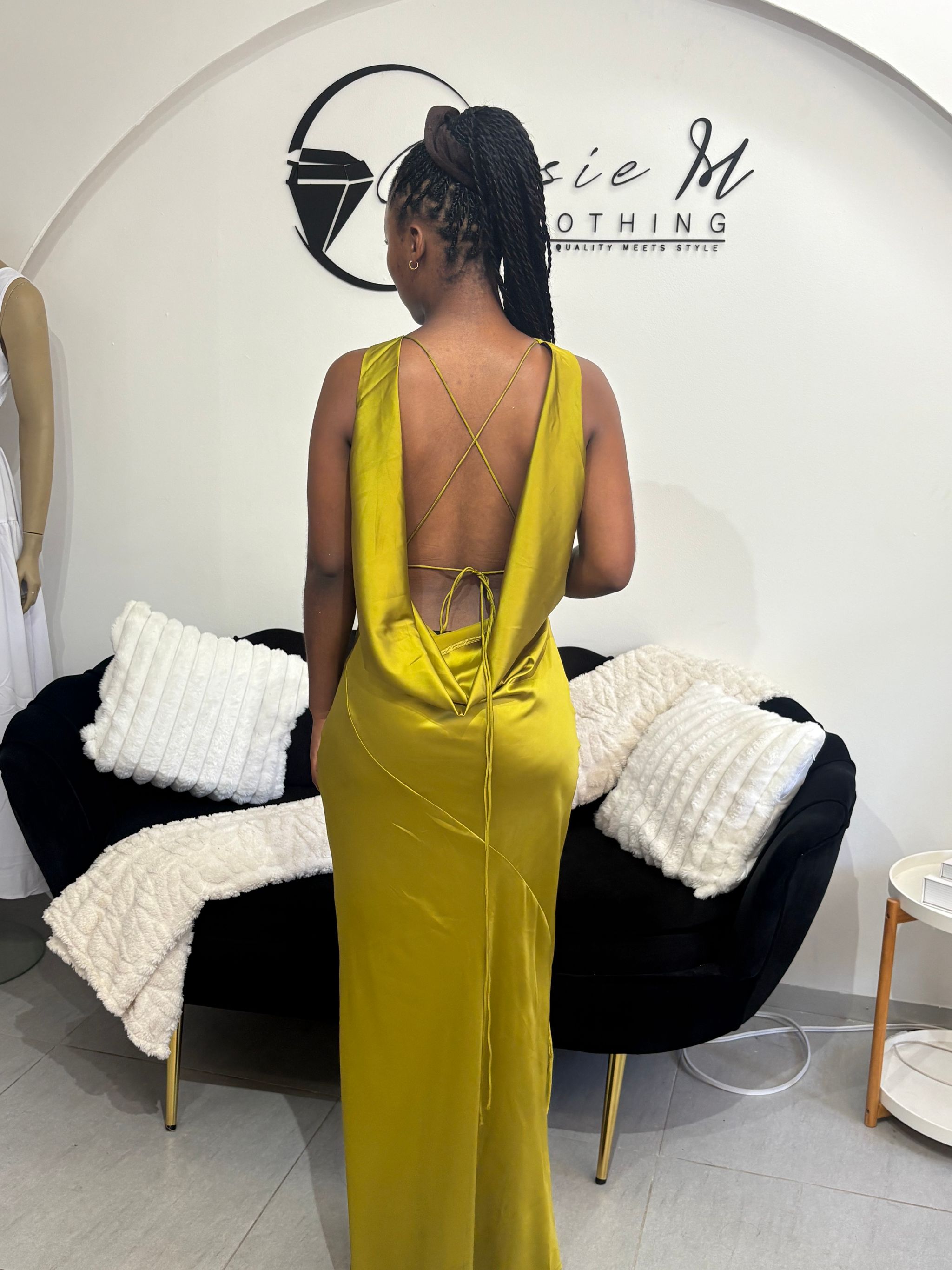 Chartreuse backless maxi_0
