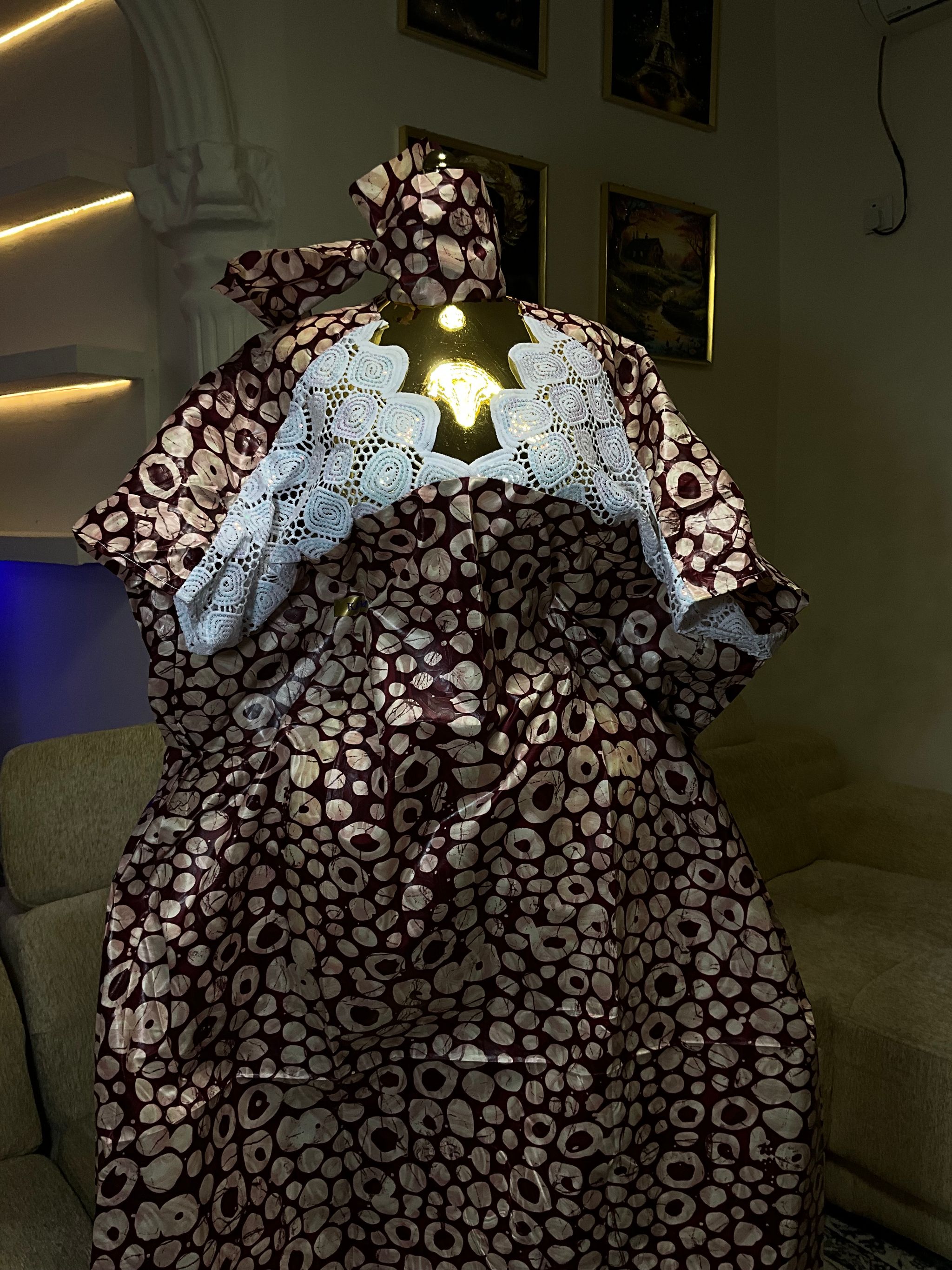 Burnt Umber - Batik Style Print_2