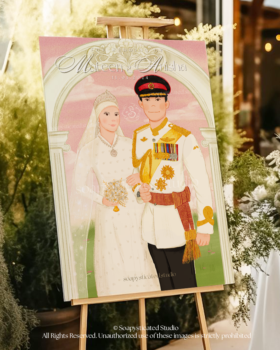 Wedding Illustration Signboard _0