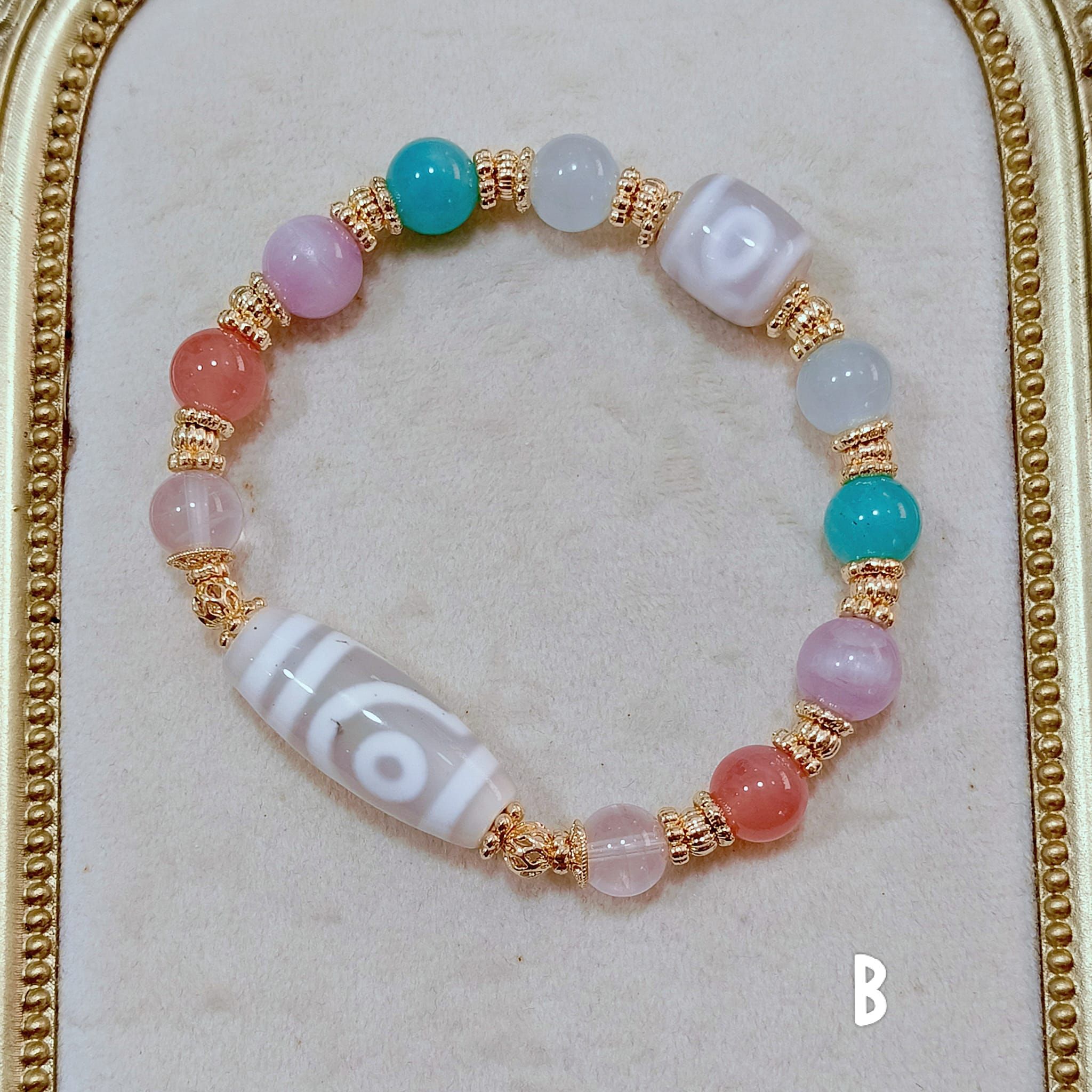 White 2 Eye Dzi + Benefactor Dzi Bracelet (Love, Harmony & Interpersonal Luck)_11