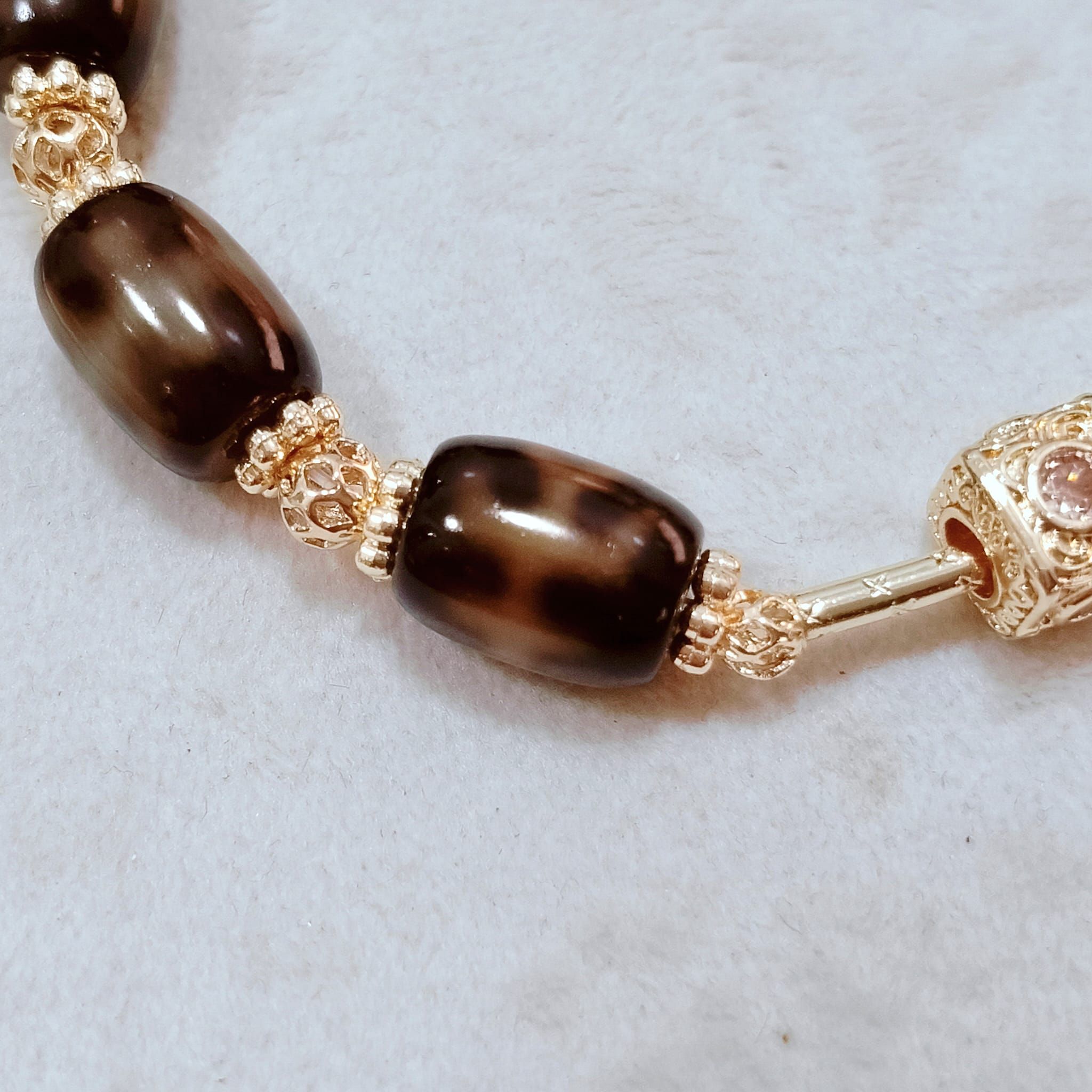 Black Gold Benefactors Dzi Stacker Bracelet_4