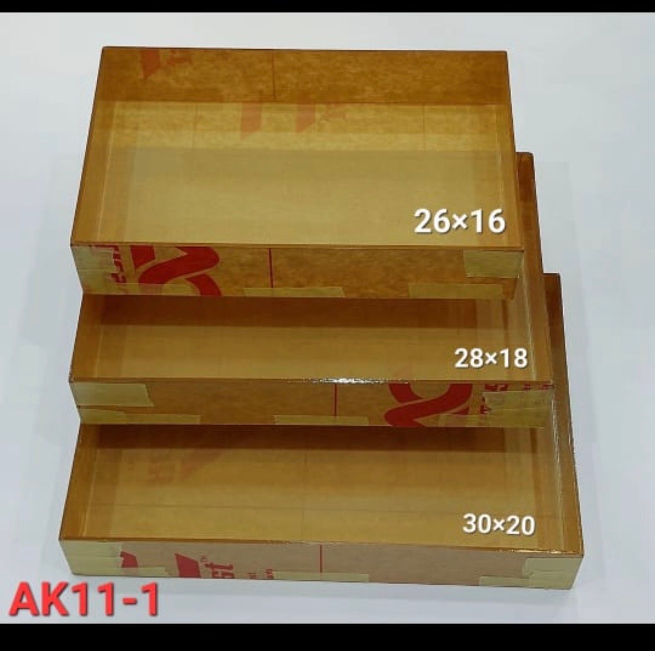 صواني اكريلك الشفاف 3حبات_0