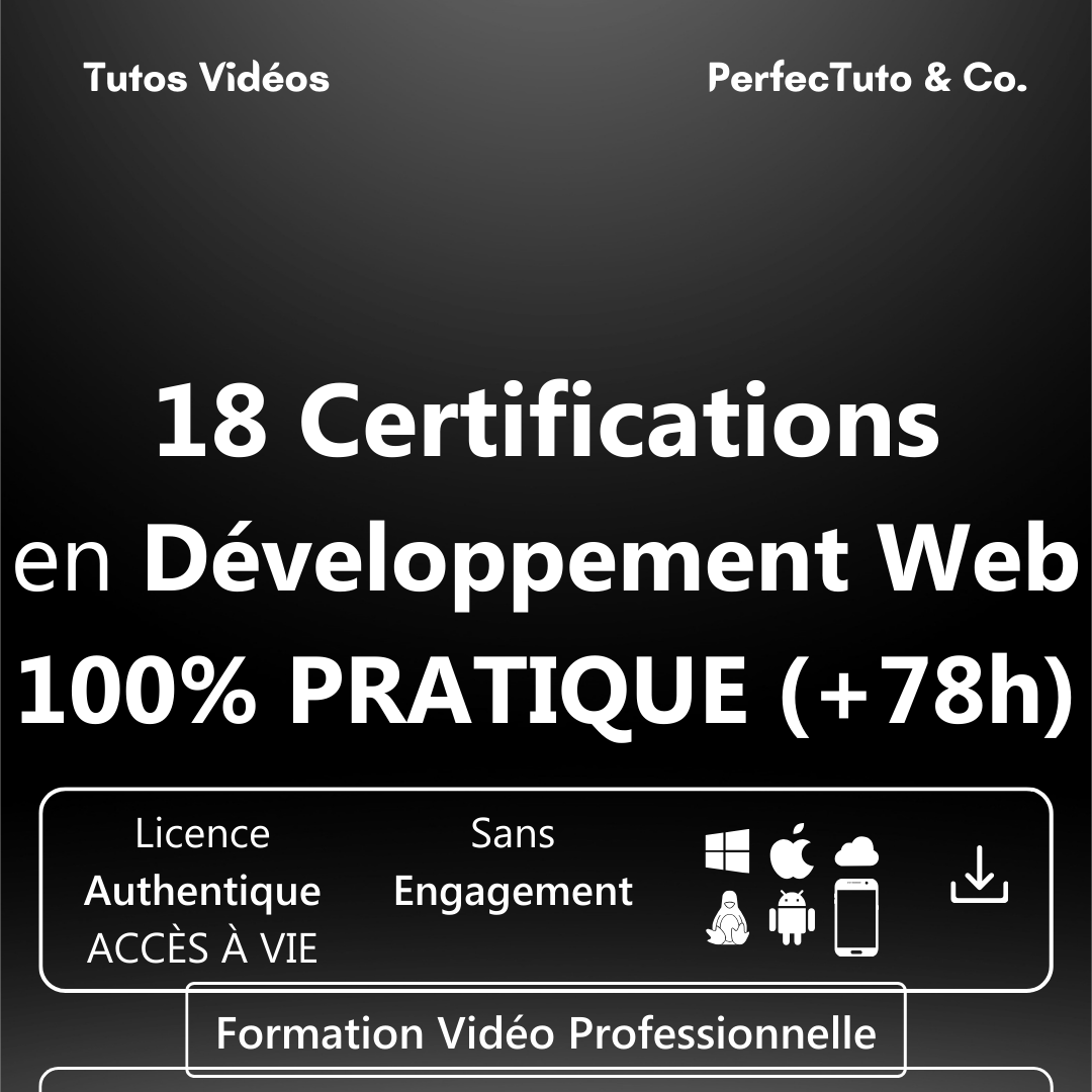 18 Certifications en Développement Web – 100% PRATIQUE +78h_1