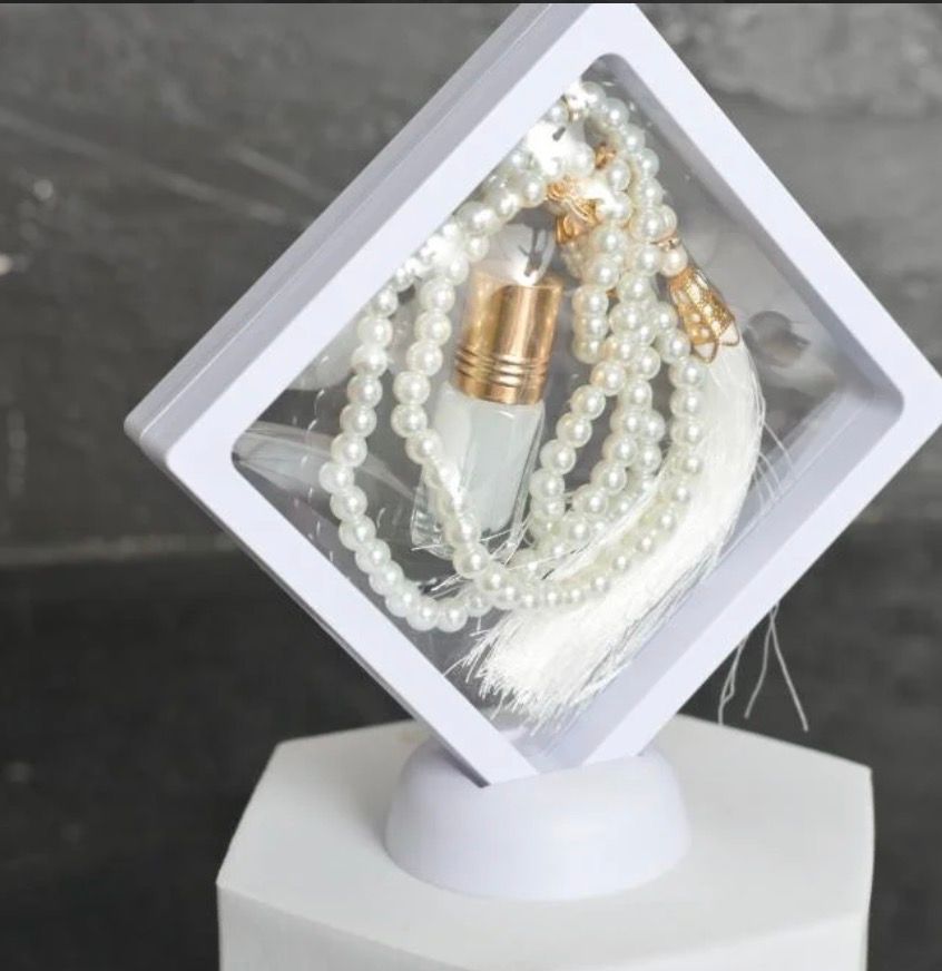 مجموعه(12) استاند مع سبحة وربع تولة عطر مسك_0