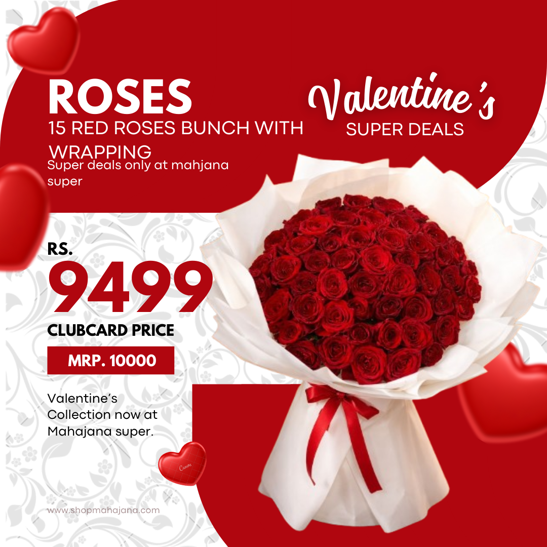 Fresh Red Roses Bunch With Wrapping_0